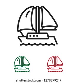 Boat icon vector