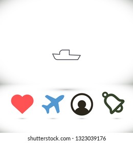 boat icon vector