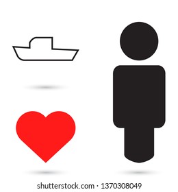 boat icon vector