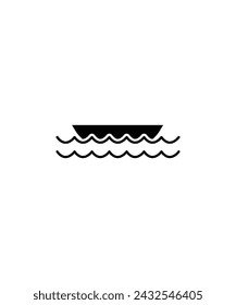 icono de barco, vector mejor icono plano.