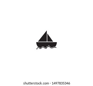 boat icon vector design element logo template