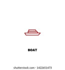 boat icon. boat vector design. sign design. red color