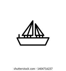 Boat icon vector eps flat ship