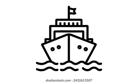 boat icon, boat icon vector, in flat style isolated on white background. boat icon image, boat icon illustration