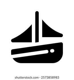 boat icon. vector glpyh icon for your website, mobile, presentation, and logo design.