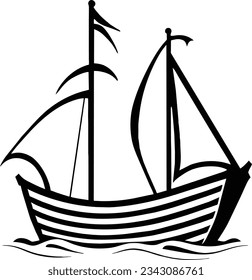 A boat icon vector illustration