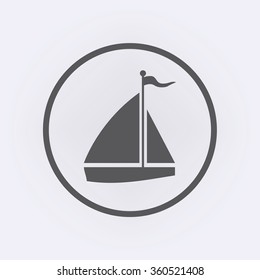 Boat icon . Vector illustration