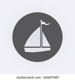 Boat icon . Vector illustration