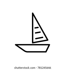 boat icon, vector illustration