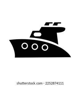 boat Icon Vector Illustration color editable