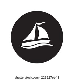 boat icon vector illustration logo design