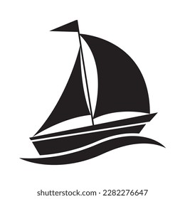 boat icon vector illustration logo design