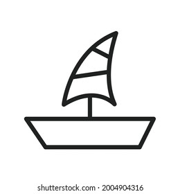 Boat icon vector image. Can also be used for Physical Fitness. Suitable for mobile apps, web apps and print media.