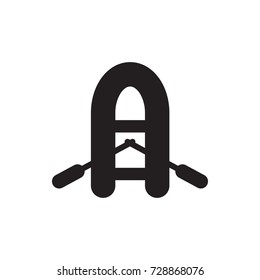 Boat icon. Vector isolated icon for web and mobile on white background.