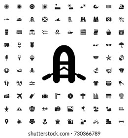 Boat icon. vector isolated icon for web and mobile on white background.. set of filled summer icons.