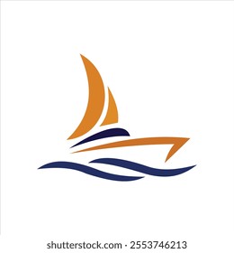 Boat icon vector logo design