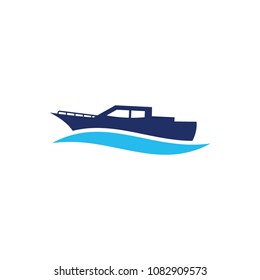 boat icon vector logo template 