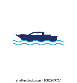 boat icon vector logo template 