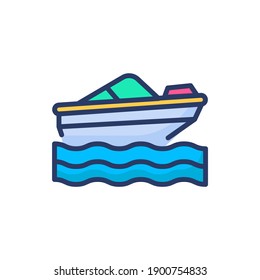 boat icon in vector. Logotype