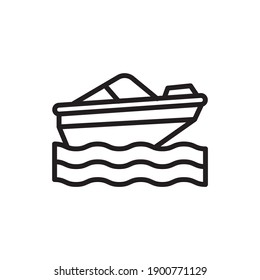 icono de bote en vector. Logotipo