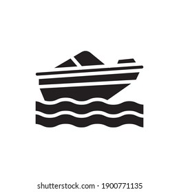 boat icon in vector. Logotype