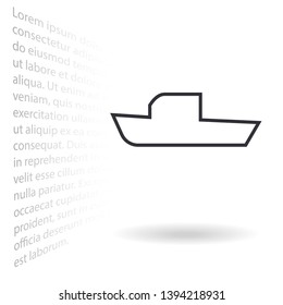 boat icon vector . Lorem Ipsum Illustration design