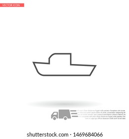 boat icon vector . Lorem Ipsum Illustration design