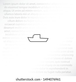 boat icon vector . Lorem Ipsum Illustration design