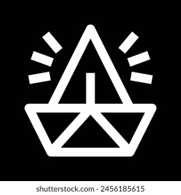 Icono del bote Diseño de contorno de Vector