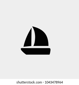 Boat icon. Vector ship illustration