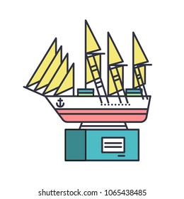 Boat icon vector. Boat sign on white background. Boat icon for web and app