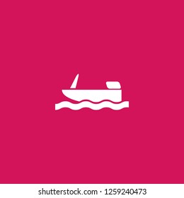 boat icon vector. boat sign on pink background. boat icon for web and app