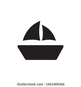 boat icon vector, solid logo illustration, pictogram isolated on white, boat best icon design vector