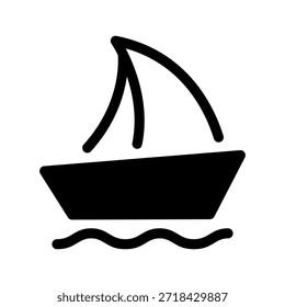 Ilustración de diseño de símbolo de Vector de icono de barco
