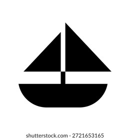 Ilustración de diseño de símbolo de Vector de icono de barco
