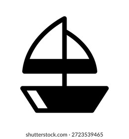 Ilustración de diseño de símbolo de Vector de icono de barco