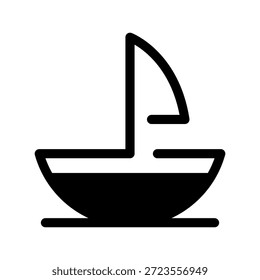 Ilustração de design de símbolo de vetor de ícone de barco