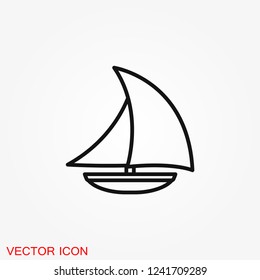Boat icon vector in trendy flat style isolated on background. Ship transport, boat symbol