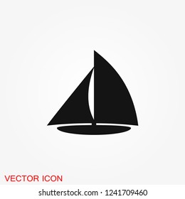 Boat icon vector in trendy flat style isolated on background. Ship transport, boat symbol