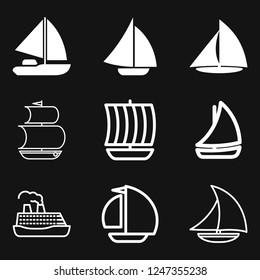 Boat icon vector in trendy flat style isolated on background. Ship transport, boat symbol