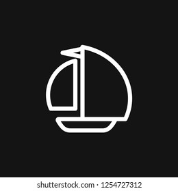 Boat icon vector in trendy flat style isolated on background. Ship transport, boat symbol