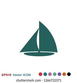 Boat icon vector in trendy flat style isolated on background. Ship transport, boat symbol