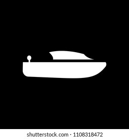 Boat Icon Vector White