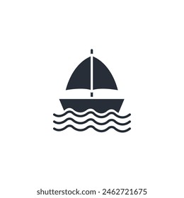 boat icon. vector.Editable stroke.linear style sign for use web design,logo.Symbol illustration.