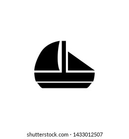 Boat icon. Water spor sign