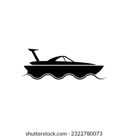 Boat Icon. Water Sport, Holiday. Vacation Symbol.