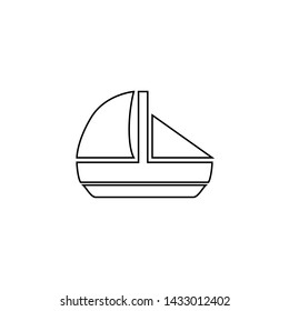 Boat icon. Water sport sign. Pontoon boat icon