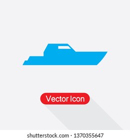 Boat Icon, Yacht Icon Vector Illustration Eps10