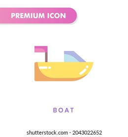boat icon for your website design, logo, app, UI. Vector graphics illustration and editable stroke. boat icon flat design.