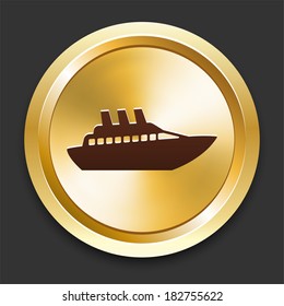 Boat Icons on Gold Button Collection